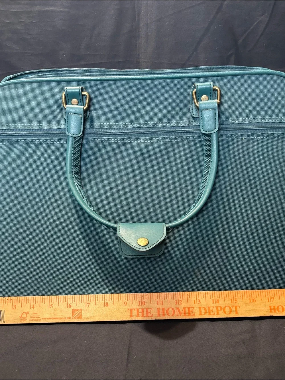 Vintage American Tourister Teal Expandable Travel Luggage Bag